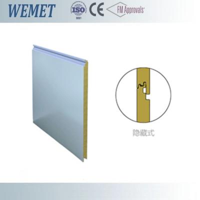 China 500-1000mm rock wool/glass wool sandwich panel curtain wall effect for sale