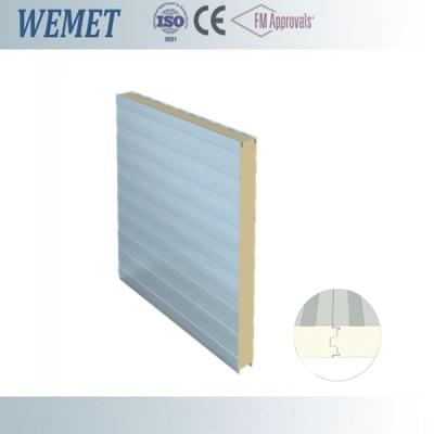 China PU/PIR cold room panel 1000mm width for cold storage warehouse 100mm thickness white color for sale