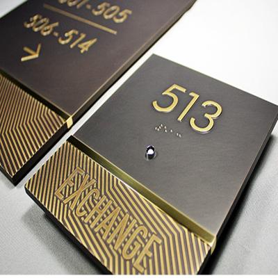 China Modern Factory Direct Hotel Room Number Door Plate Customized Buying Large Door Plate for sale