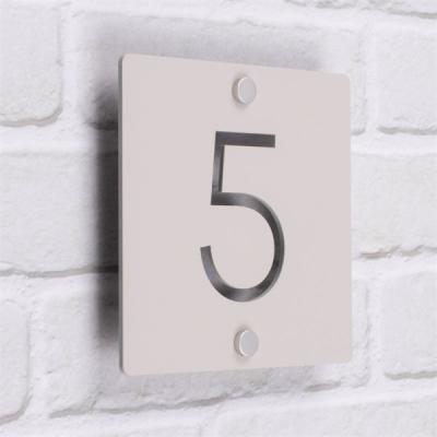 China Factory Price Modern House Address Numbers Sign Exterior Stainless Steel House Number for sale