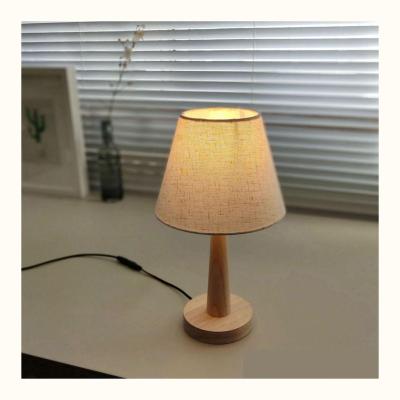 China Simple Minimalist Black Bed Side Table Lamps With Clothshade for sale