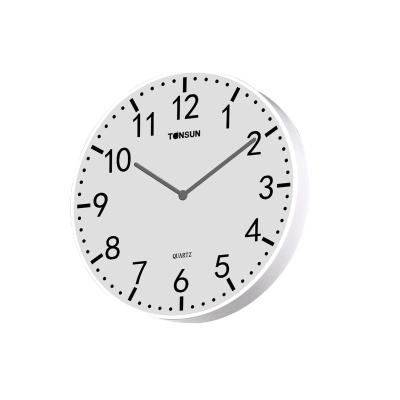 China CLASSIC simple round design cheap quartz promotion 10 inch plastic wall clock for sale