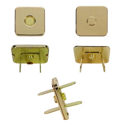 China Wholesale Magnetic Thickness Ultrathin Square Purse Purse Light Gold Button 2.3mm Button Magnet Magnetic Luggage Hardware Accessories for sale