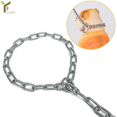 China Dog Pets Amazon Hot Sale Metal P Chain Dog Collar Custom P Chain Slip Dog Training Choke Collar for sale