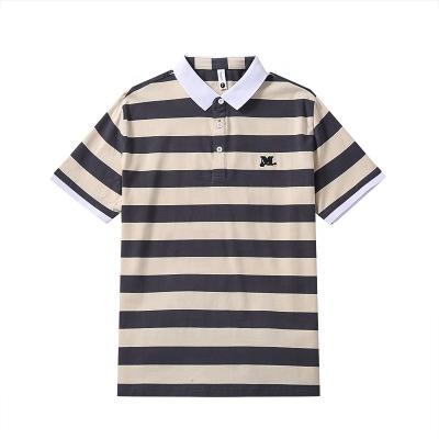 China Boys T-shirts& Polo Shirts High Quality Clothing Cotton Polo Shirts With Custom Logo Anti-Wrinkle Stripe T-shirt Popular Mens Golf G-SDQL for sale