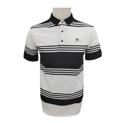 China New Summer Popular Men's Stripe T-shirt Embroidery Logo Short Sleeve High Quality Cotton 100% Anti-wrinkle G-SDQL Polo Shirts For Men for sale