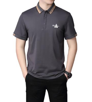 China Anti-Wrinkle Wholesale Cotton Lapel Mens Solid Color Golf T-shirt Men's Polo Shirts 100% Short Sleeve for sale