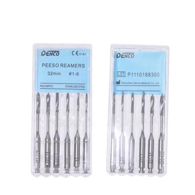 China Durable Pesso Dental Reamers To Enlarge Part Wholesale Price Root Canal Files Cervical Stainless Steel Peeso Dental Reamers for sale