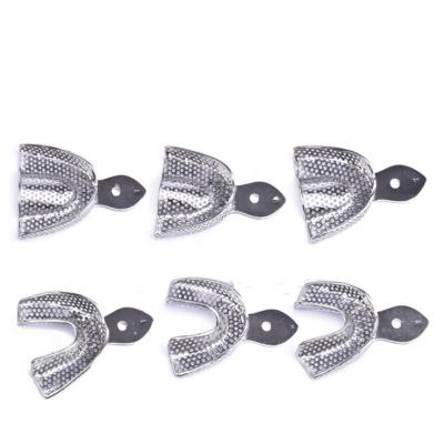 China Durable Professional Metal Stainless Steel Dental Impression Trays Dental Material Sealant for sale