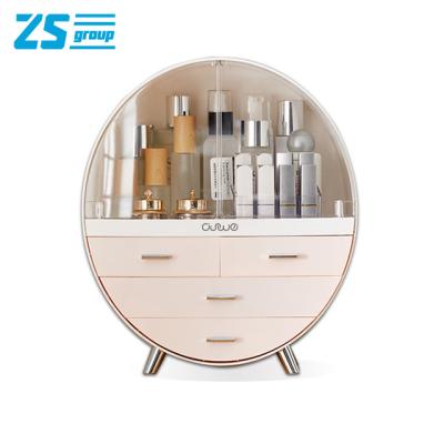 China Large-capacity Type Desktop Makeup Box Skin Care Product Dressing Table Fashion Cosmetic Storage Box Drawer Dustproof Storage Box for sale