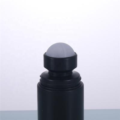 China 60ml 100ml Cosmetic Empty Refillable White Plastic Essential Oil Perfume Roll On Bottle For Air Freshener Container With Trackball for sale