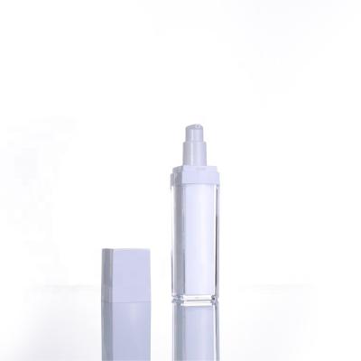 China Acrylic cosmetic transparent bottle and cosmetic square jar for facial skin care for sale