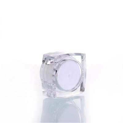 China 15g 30g 50g Cosmetic Stylish Acrylic Square Jar And Bottle Container For Lotion Cream for sale