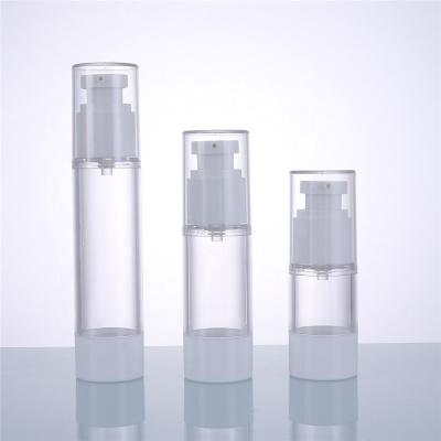 China Popular Plastic AS 15ml Airless Lotion Pump Bottle Set Luxury Cosmetic Container for sale