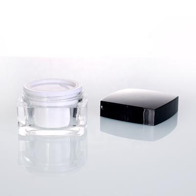 China Cosmetic Jar And Bottle 50g Cosmetic Customizable Skin Care Lotion Acrylic Packaging Bottle for sale