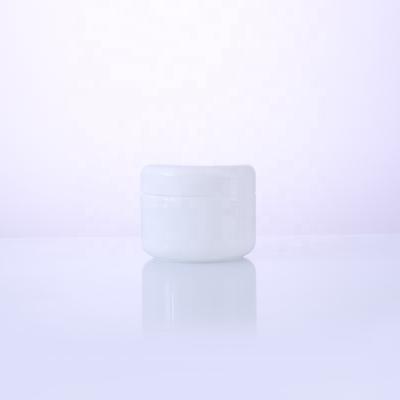 China Wholesale Cosmetic Cylinder PP White Plastic Cosmetic Jar Cosmetic Packaging For Cream for sale