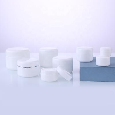 China Cosmetic Manufacturer White Plastic Packaging For Cosmetics PP Face Cream Jar 10ml for sale