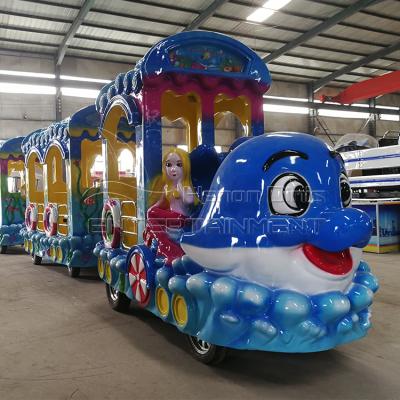 China Trackless Theme Park Ocean Train Amusement Park Entertainment Kids Game Rides For Sale for sale