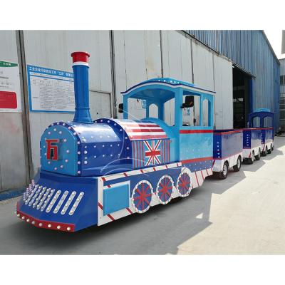 China Battery Operated Theme Park Amusement Kiddie Fairground Train Rides Funfair Games Trackless Train In The Mall for sale