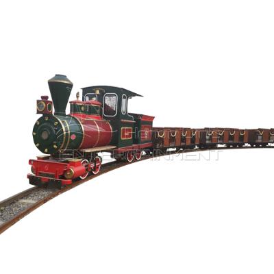 China Cheap steel and wooden amusement rides kids amusement park price mini steam train for sale for sale