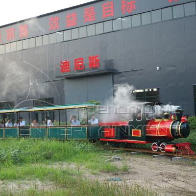 China Steel And Wood Rides Kiddie Fairground Park Outdoor Play Electric Rail Train for sale