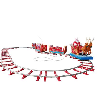 China FRP+steel Christmas Kids Rides Christmas Track Train For Mall for sale