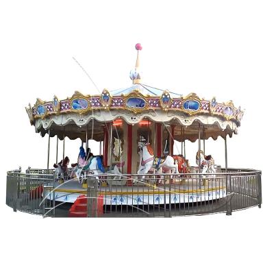 China FRP& Steel Attractive Rides Carousel Horse Ride Theme Park Rides for sale