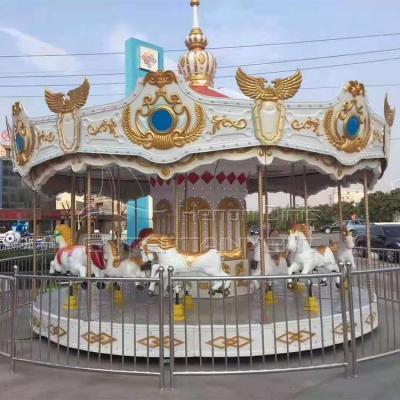 China Theme Park 16 Seats Horse Carousel Fairground Ride of Seamless Tubes and Pipes Steel To Buy for sale