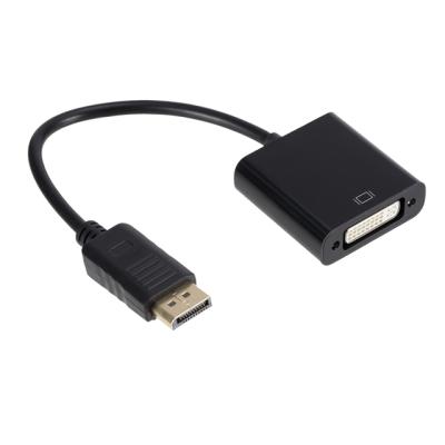 China Plug and Play Active Mini Display Port Support Female 1080P Displayport DP Male to DVI Male Adapter Cable for sale