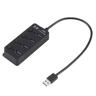 China Super 4 Ports USB Hub USB 3.0 Speed ​​Hub Data Hub With Individual Switch 4 Port USB Hub Server for sale