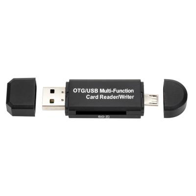 China ABS For Computer Mobile Camera USB 2.0 Multi Micro USB 4 In 1 SD TF OTG Adapter Cardreader Card Reader Smart Writer for sale