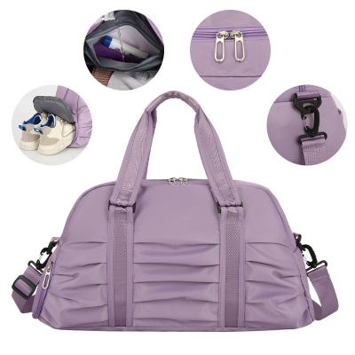 China Durable Large Capacity Divider Travel Bag Waterproof Sports Gym Women Shape Dancing Handbags With Wet-dry for sale