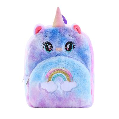 China 2022 anti-theft new fashion cartoon backpack bags children's cute plush backpack bag cartoon plush backpack schoolbag for kinds for sale