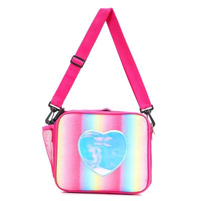 China 2022 New School Shoulder Bag Glitter Laser Picnic Picnic Bag Fancy Bag One Girl Simple School Shoulder Bag Rainbow Color for sale