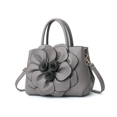 China Fashion High Quality Wholesale Embossed Flower Women Handbags For Purses And 3D Flowers Women Handbags for sale