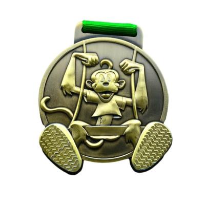 China Education Competition Metal Custom 3D Metal Factory Outlet Zinc Alloy Antique Silver Customized Medal for sale