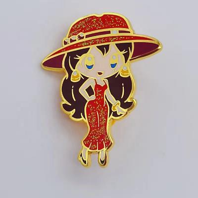 China China Lapel Badges Brands Wholesale Free Sample Design Logo Metal Hard Enamel Badges Custom Made For Souvenir for sale