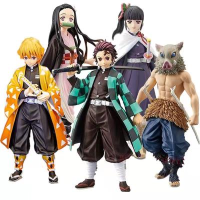 China PVC Toy Model Anime Action Figure High Quality Anime Demon Slayer Kamado Tanjirou Kamado Zenitsu Cosplay Figure With Box for sale