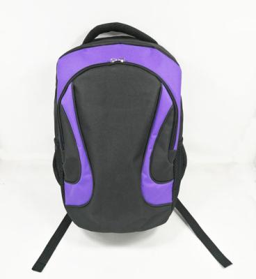 China Waterproof 1680D Polyester Black With Purple Color Sports Backpack for sale