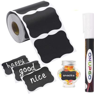 China Customization 2021 wholesale waterproof hot sale blackboard food label reusable and waterproof stickers for containers for sale