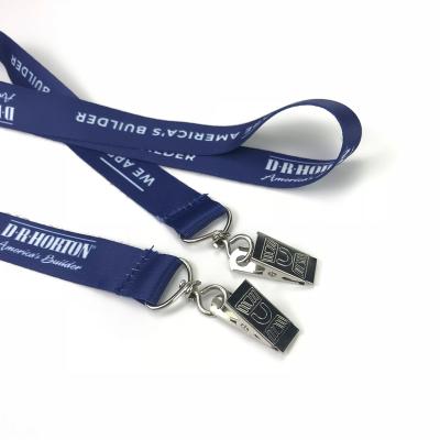 China Polyester Neck Lanyard Sling Id Badge Holders /Landyard and PVC Name Card Polyester Lanyard Keychain for sale