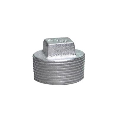 China Eco-friendly Square Wholesale Male Threaded Stainless Steel Pipe Connector Plug Female Threaded Malleable Cast Iron Pipe Fittings for sale