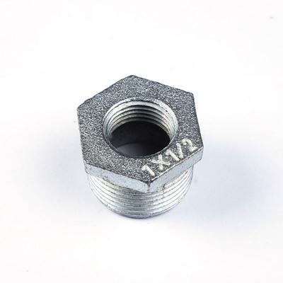 China Eco-friendly China Galvanized Malleable Iron Pipe Fittings Bushing Fig Cheap Price 150 PSI Galvanized Fig Bushing for sale