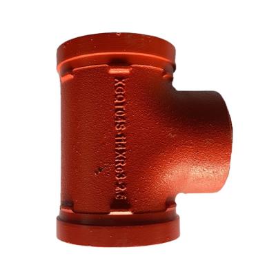 China Eco-Friendly Fittings Pipe Threaded Joint Hot Selling Ductile Splined Fit Mechanical Iron Fire Fighting Mechanical Tee for sale