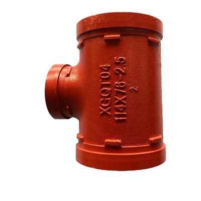 China Eco-friendly High Quality 90 Elbow All Flange Malleable Iron Tee Fitting Connect Flange Malleable Iron Pipe Fitting for sale