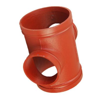 China Eco - Friendly Press Fitting Reduce Grooved Fittings 4 Way Reducer Fire Fighting Four Way Cross Over Reduction for sale