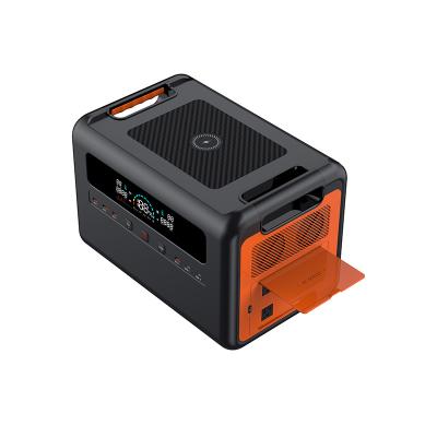 China Cordless Charging Customized Portable Power Station 1500w 450000mAh Battery Backup LifePO4 1440Wh 230V Mini Solar Power Generator For Camping for sale