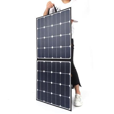 China Folding Solar Panel 100W Outdoor Portable Solar Panel Charger For Camping Emergency Using Solar Generator For Home Use 850*410*5mm for sale