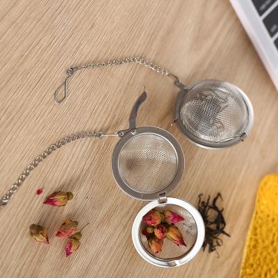 China Wholesale Viable 45mm 50mm 18/8 Stainless Steel Tea Ball Infuser Tea Strainer, Tea Filter for sale