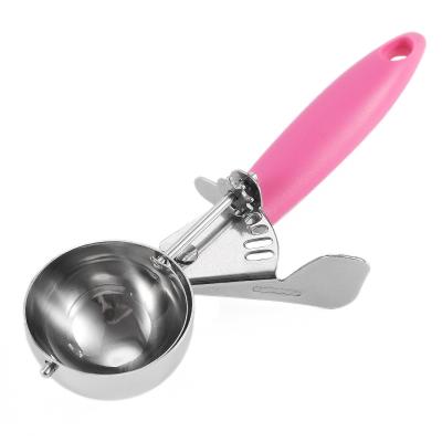 China Durable Professional 18/8 Stainless Steel Spring PP Handle Ice Cream Scoop for sale